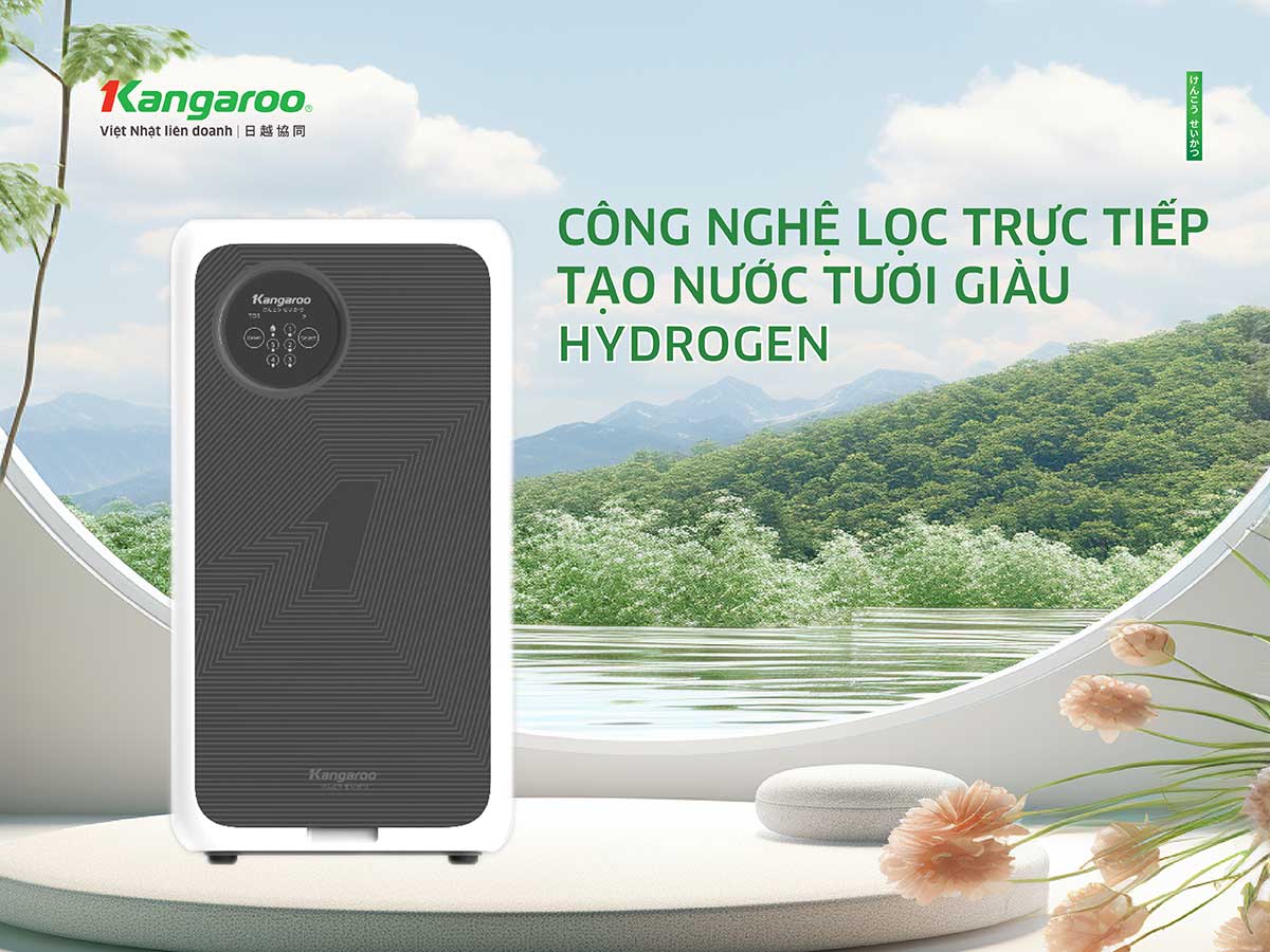 Máy lọc nước Kangaroo Hydrogen KG400US – Công nghệ lọc trực tiếp tạo nước giàu Hydrogen